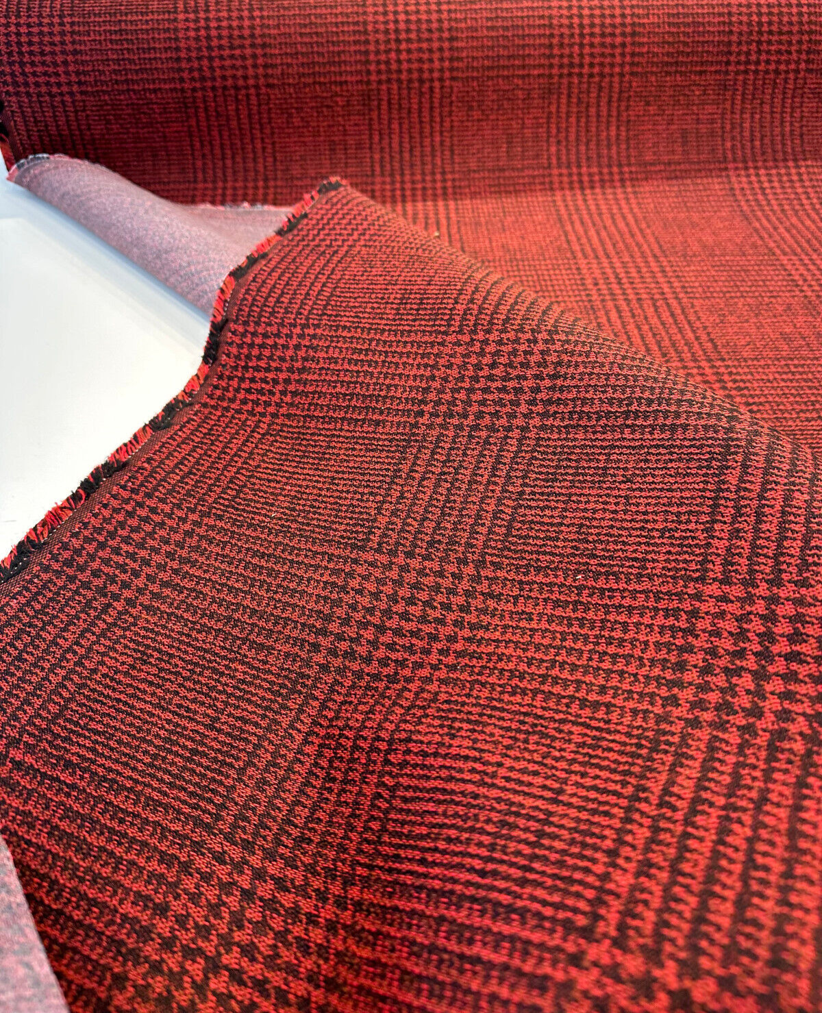 Sunbrella Pindler Frasure Solution Dyed Acrylic Fabric - Oxblood Floral Pattern, 54" Width (1 Yard)
