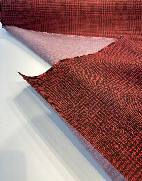 Sunbrella Pindler Frasure Solution Dyed Acrylic Fabric - Oxblood Floral Pattern, 54" Width (1 Yard)