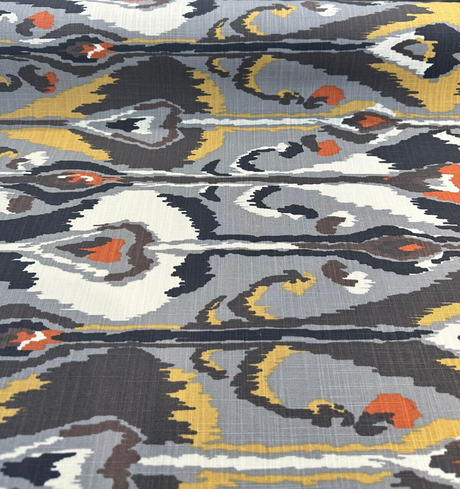 Robert Allen Ikat Bands Graystone 100 Percent Cotton Fabric - Ikat Print, Graystone, 55" Width (1 Yard)