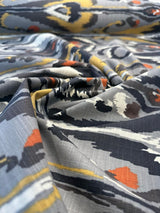 Robert Allen Ikat Bands Graystone 100 Percent Cotton Fabric - Ikat Print, Graystone, 55" Width (1 Yard)