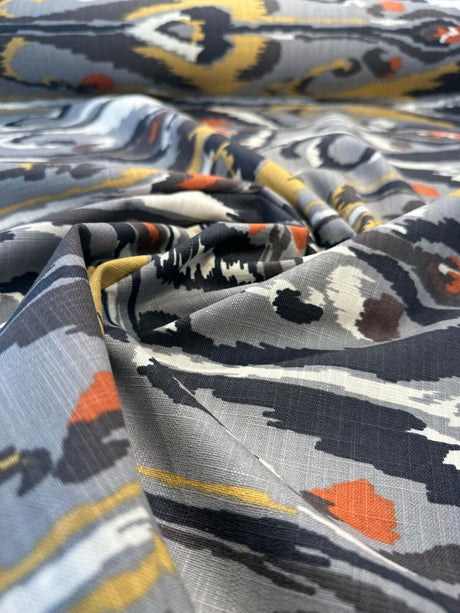 Robert Allen Ikat Bands Graystone 100 Percent Cotton Fabric - Ikat Print, Graystone, 55" Width (1 Yard)