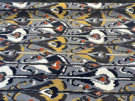 Robert Allen Ikat Bands Graystone 100 Percent Cotton Fabric - Ikat Print, Graystone, 55" Width (1 Yard)