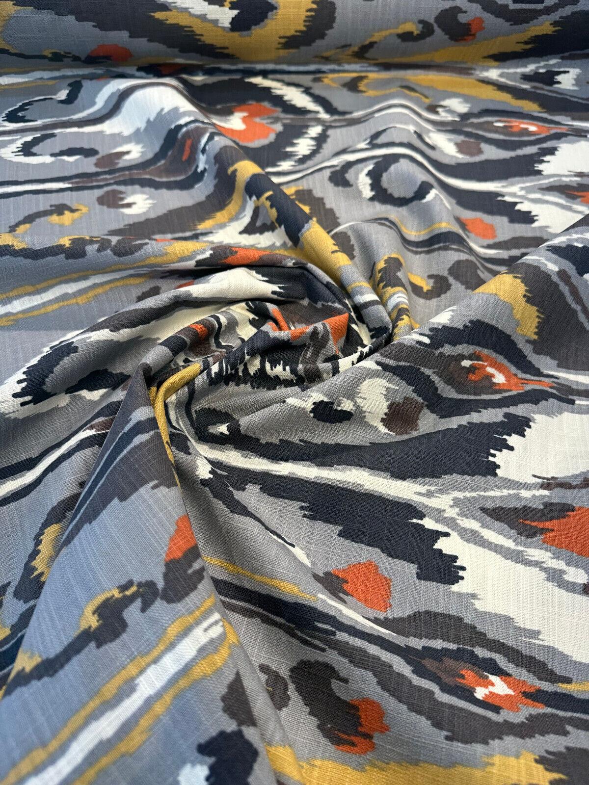 Robert Allen Ikat Bands Graystone 100 Percent Cotton Fabric - Ikat Print, Graystone, 55" Width (1 Yard)