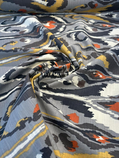 Robert Allen Ikat Bands Graystone 100 Percent Cotton Fabric - Ikat Print, Graystone, 55" Width (1 Yard)