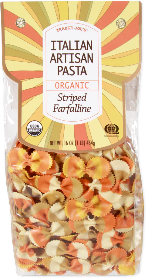 Italian Organic Striped Farfalline Pasta – Colorful Butterfly-Shaped Artisan Pasta
