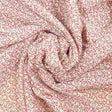 Pink White Floral Polyester Fabric - Pink And White Floral Print, 58/60" Width (1 Yard)
