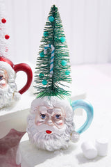 Glass Santa Cup Ornament 9 Inch Christmas Tree Decor