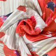 Red Floral Rayon Fabric - Red Floral, 58/60" Wide