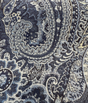 Truman Paisley Jacquard Fabric - Blue Indigo Paisley, Upholstery Drapery Fabric (1 Yard)