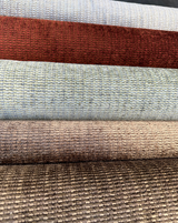 Omega Glacier Chenille Upholstery Fabric - Blue Gold Ivory Multi Chenille Plain, 56" Width (1 Yard)