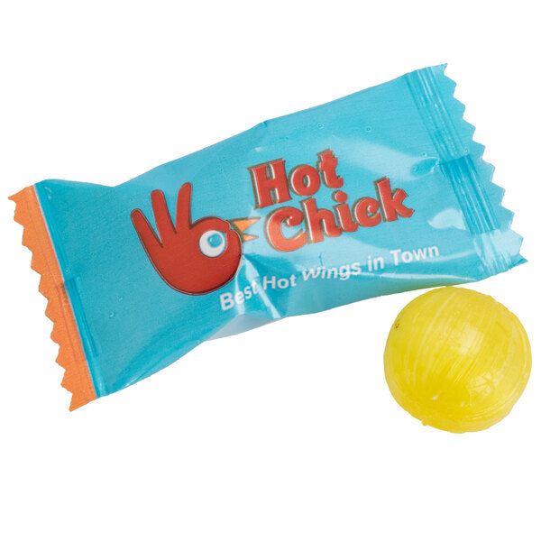 Customizable Assorted Fruit Balls with Clear Wrapper - 1,000/Case