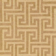 Wheat Greek Key Chenille Upholstery Fabric - Wheat Greek Key Pattern, 54" Width (1 Yard)