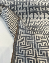 Irwin Greek Key Mod Chenille Fabric - Charcoal Greek Key Pattern, 54" Width (1 Yard)