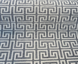 Irwin Greek Key Mod Chenille Fabric - Charcoal Greek Key Pattern, 54" Width (1 Yard)