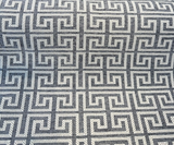 Irwin Greek Key Mod Chenille Fabric - Charcoal Greek Key Pattern, 54" Width (1 Yard)