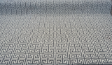 Irwin Greek Key Mod Chenille Fabric - Charcoal Greek Key Pattern, 54" Width (1 Yard)