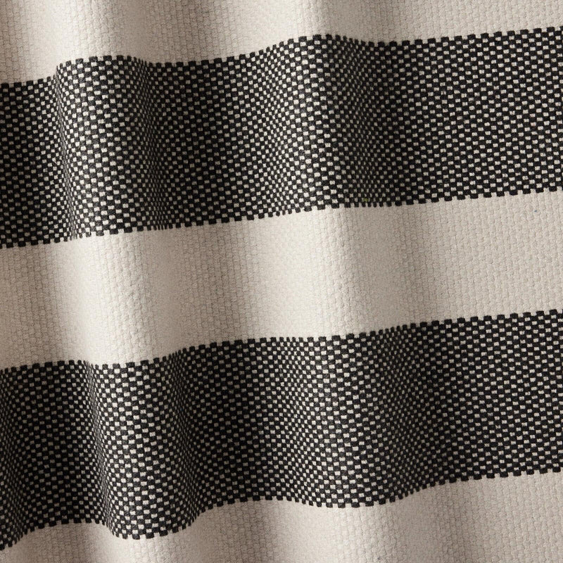 Sunbrella Cinta Solution-Dyed Acrylic Fabric - Coal Rib Bar Stripe, 54" Width (1 Yard)
