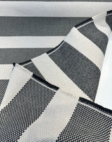 Sunbrella Cinta Solution-Dyed Acrylic Fabric - Coal Rib Bar Stripe, 54" Width (1 Yard)