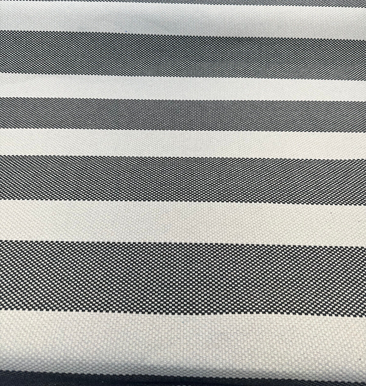 Sunbrella Cinta Solution-Dyed Acrylic Fabric - Coal Rib Bar Stripe, 54" Width (1 Yard)