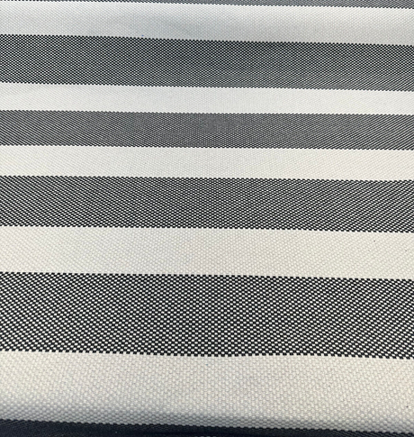 Sunbrella Cinta Solution-Dyed Acrylic Fabric - Coal Rib Bar Stripe, 54" Width (1 Yard)