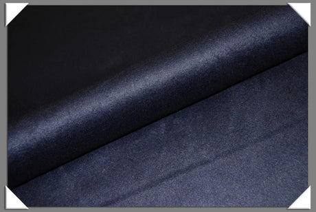 Navy Cashmere Wool Fabric - Navy, Solid, 58/60" Width (1 Yard)