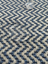 Onda Sunbrella Acrylic Fabric - Denim Blue Chevron, 54" Width (1 Yard)
