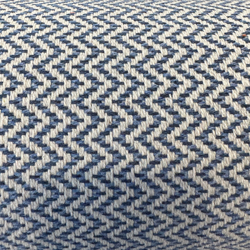Onda Sunbrella Acrylic Fabric - Denim Blue Chevron, 54" Width (1 Yard)