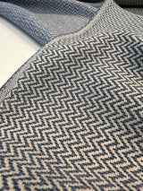 Onda Sunbrella Acrylic Fabric - Denim Blue Chevron, 54" Width (1 Yard)