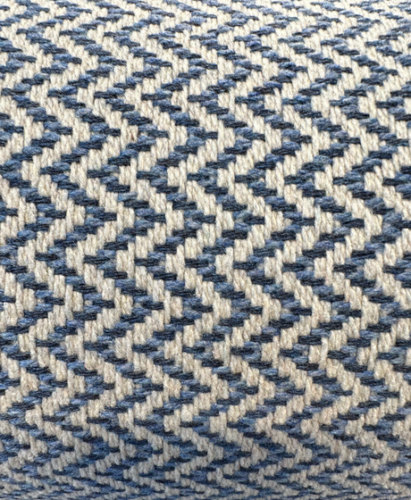 Onda Sunbrella Acrylic Fabric - Denim Blue Chevron, 54" Width (1 Yard)