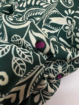 Viscose Batiste Printed Paisley Purple-Green