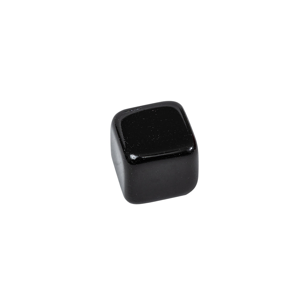 Black Glass Button - 22L/14mm
