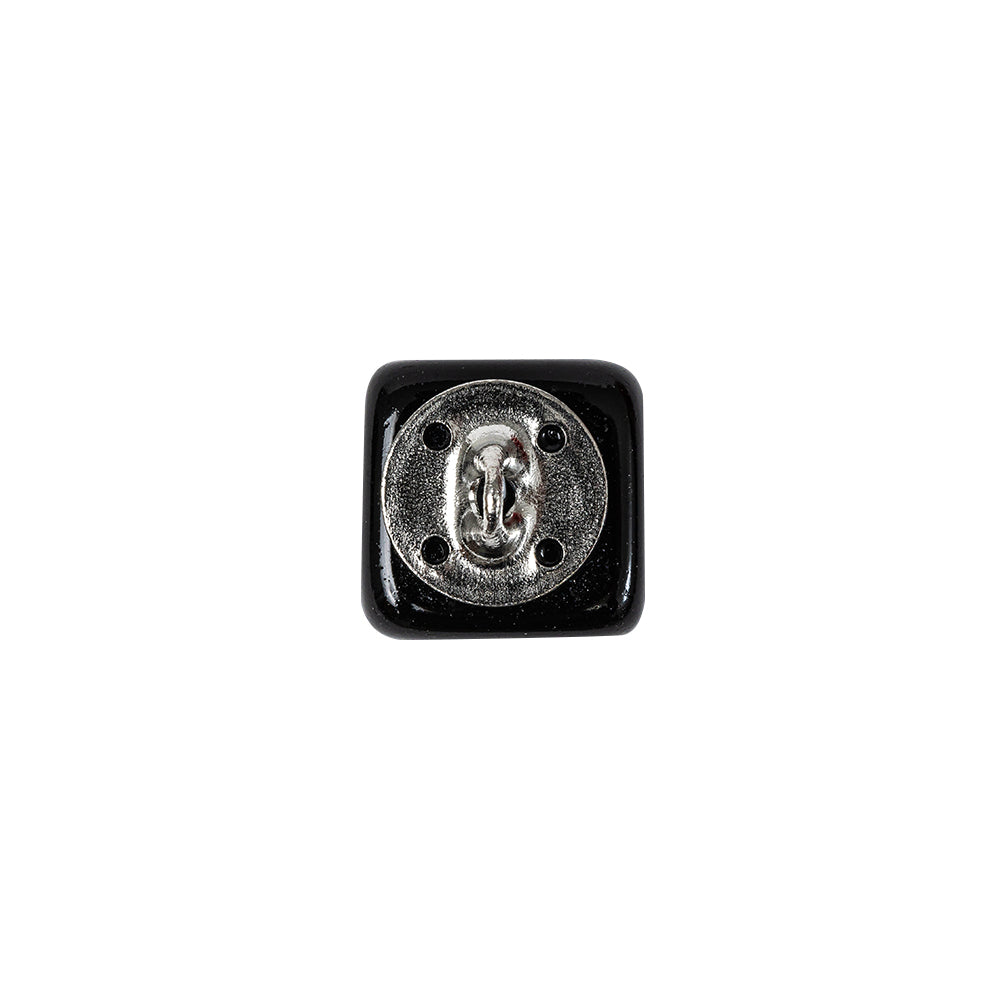 Black Glass Button - 22L/14mm