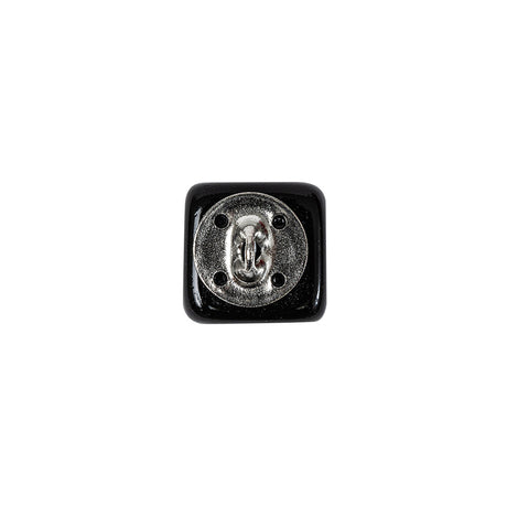 Black Glass Button - 22L/14mm