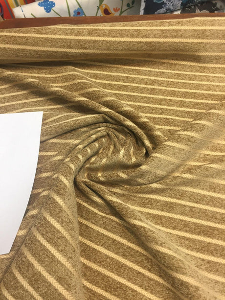 Italian Herringbone Upholstery Fabric - Antique Gold, Horizontal Herringbone, 59" Width, 1 Yard