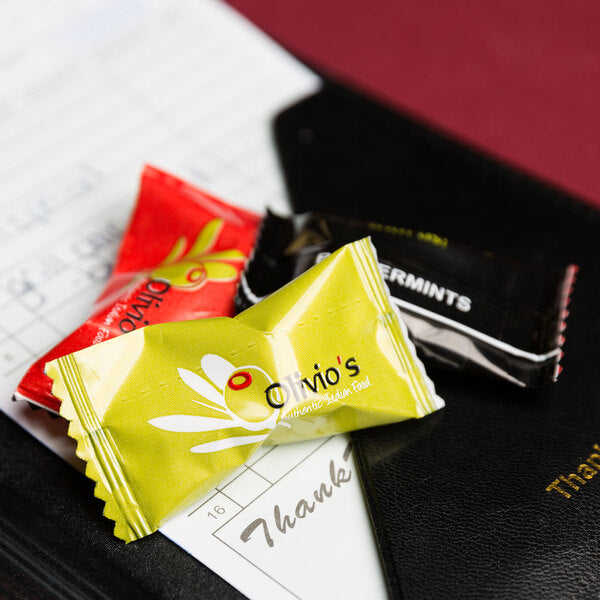 Customizable Yellow Buttermints with Clear Wrapper - 1,000/Case