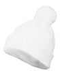 Pom Beanie with Foldover Cuff