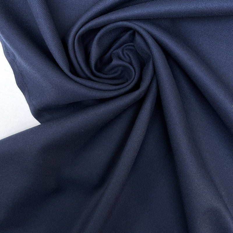 Wool Polyester Twill Blue