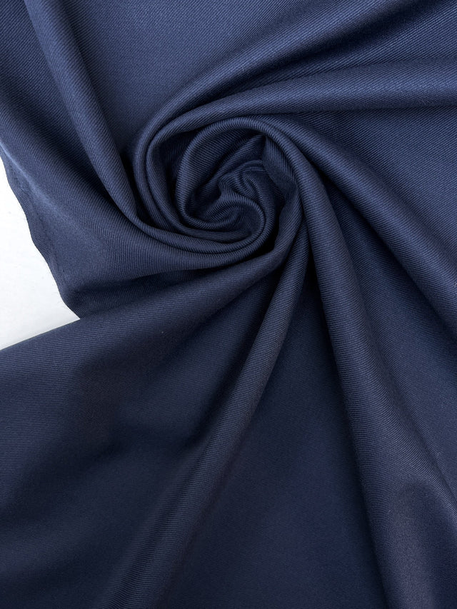 Wool Polyester Twill Blue
