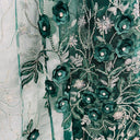 GD-229 Beaded Sequined 3D Floral Lace Fabric - 3D Floral Embroidery, 52" Width (1 Yard)