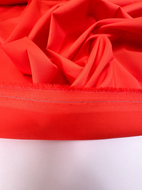 Viscose Elastane Huckaback Fabric Red Orange