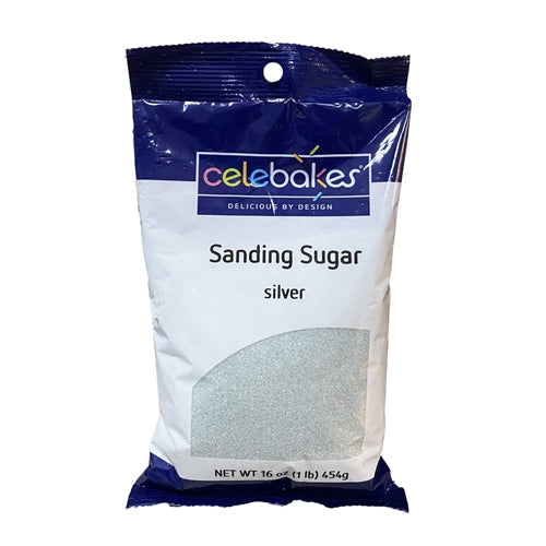 Silver Sanding Sugar - 16 Ounce