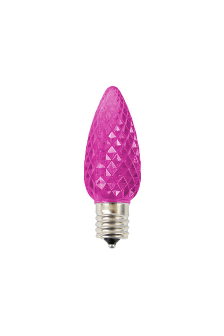 C9 Wonderful LED SMD Bulb (25 bulbs/bag) - Faceted, Pink