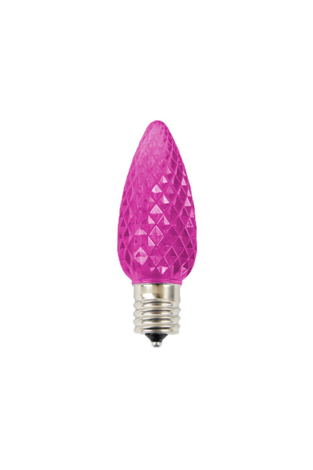 C9 Wonderful LED SMD Bulb (25 bulbs/bag) - Faceted, Pink