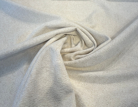 Devon Parchment Beige Chenille Upholstery Fabric - Off White Solid-Plain, 54" Width (1 Yard)