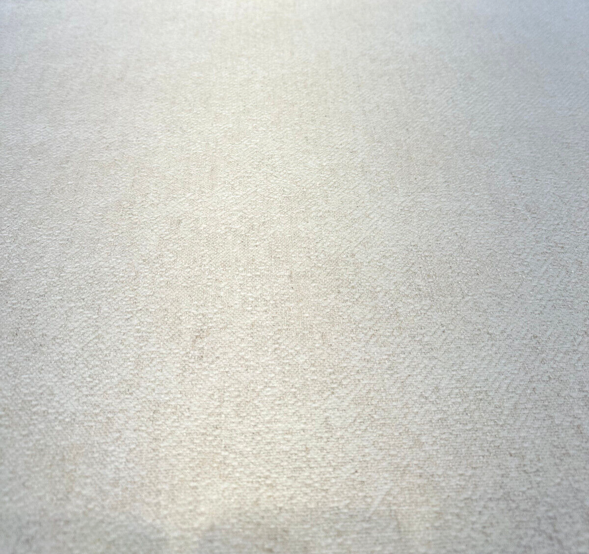 Devon Parchment Beige Chenille Upholstery Fabric - Off White Solid-Plain, 54" Width (1 Yard)