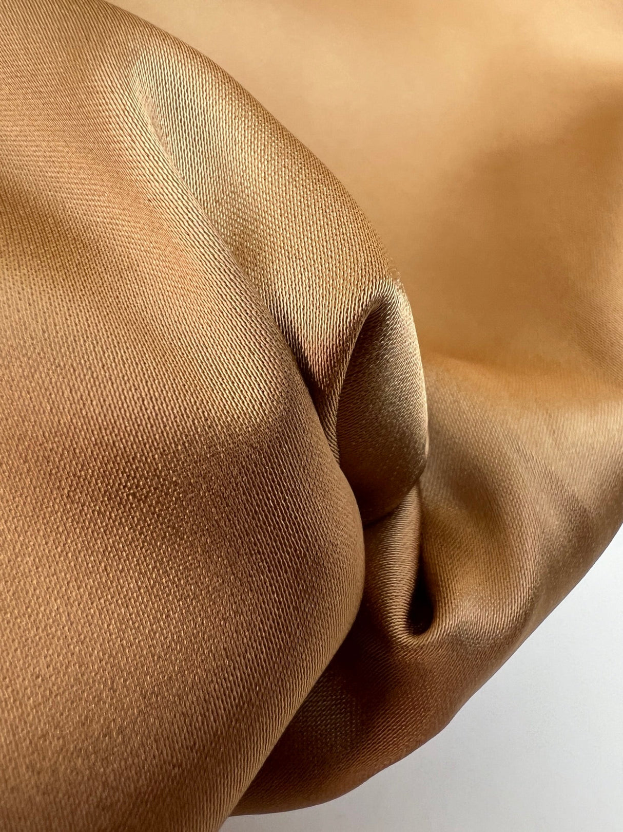 Viscose Satin Brown Shade Stretch Fabric