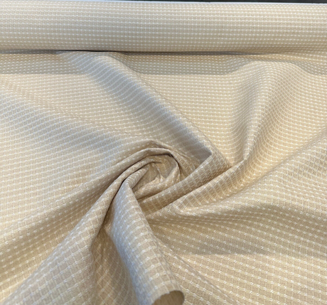Regal Chess Cream Light Chenille Upholstery Drapery Fabric - Cream, Chess Pattern, 54" Width (By The Yard)