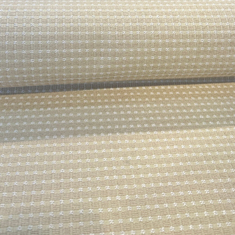 Regal Chess Cream Light Chenille Upholstery Drapery Fabric - Cream, Chess Pattern, 54" Width (By The Yard)