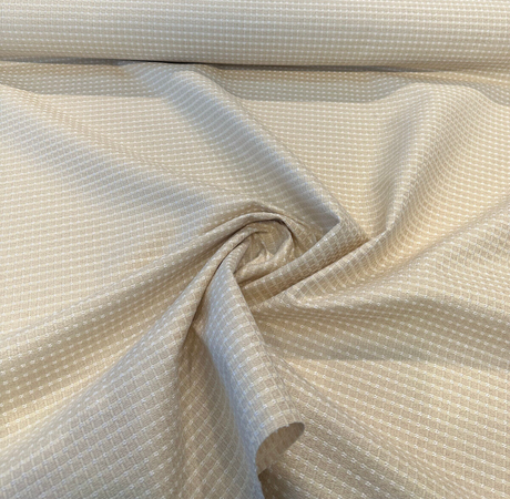Regal Chess Cream Light Chenille Upholstery Drapery Fabric - Cream, Chess Pattern, 54" Width (By The Yard)