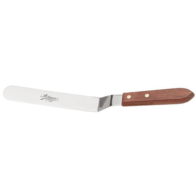 Ateco Spatula Wooden Handle Offset Blade, Blade size 1-1/4" x 7-5/8"